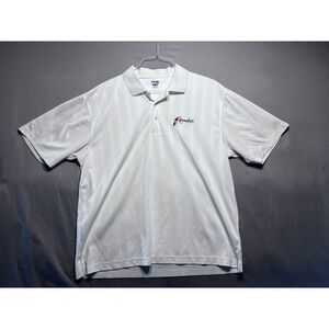 Ping Collection Mens XL White Shadow Stripe Performance Golf Polo Rainmakers